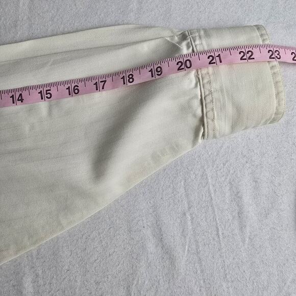 Warner Bros Tasmanian Devil Ivory Button Down Shirt Large VTG Taz Looney Tunes - Picture 6 of 9